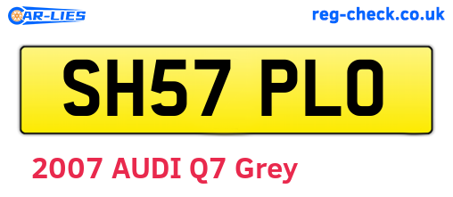 SH57PLO are the vehicle registration plates.