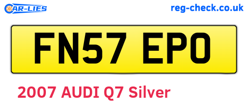 FN57EPO are the vehicle registration plates.