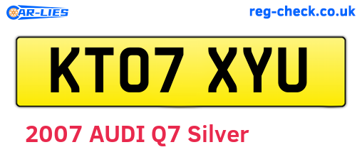 KT07XYU are the vehicle registration plates.