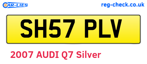 SH57PLV are the vehicle registration plates.