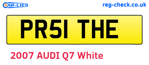 PR51THE are the vehicle registration plates.
