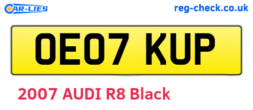OE07KUP are the vehicle registration plates.