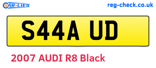 S44AUD are the vehicle registration plates.
