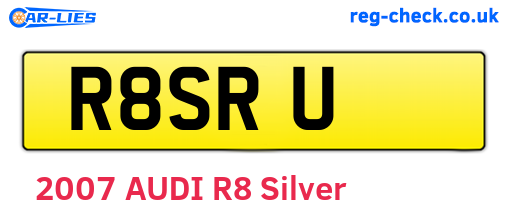 R8SRU are the vehicle registration plates.