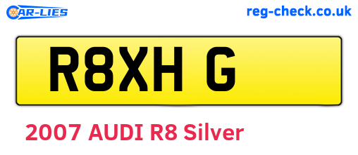 R8XHG are the vehicle registration plates.