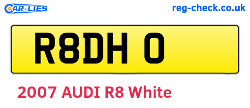 R8DHO are the vehicle registration plates.