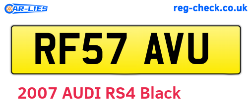 RF57AVU are the vehicle registration plates.