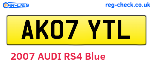 AK07YTL are the vehicle registration plates.