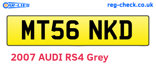MT56NKD are the vehicle registration plates.