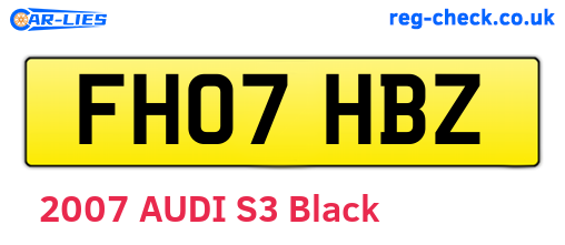 FH07HBZ are the vehicle registration plates.