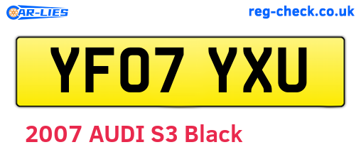 YF07YXU are the vehicle registration plates.