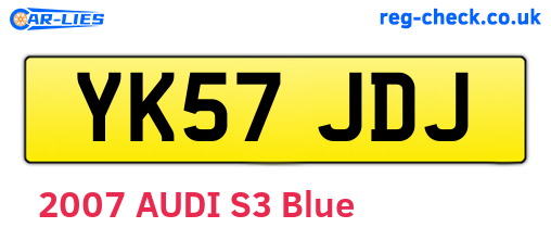YK57JDJ are the vehicle registration plates.