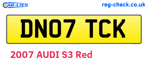 DN07TCK are the vehicle registration plates.