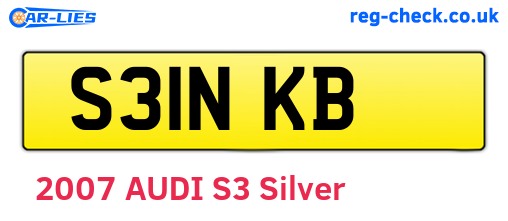 S31NKB are the vehicle registration plates.