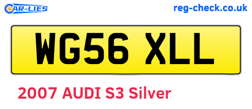 WG56XLL are the vehicle registration plates.