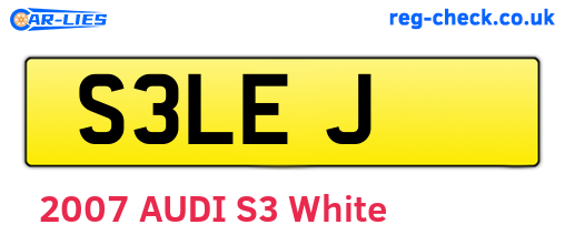 S3LEJ are the vehicle registration plates.