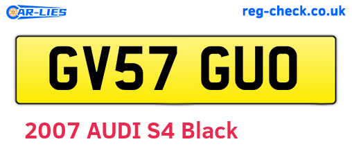 GV57GUO are the vehicle registration plates.