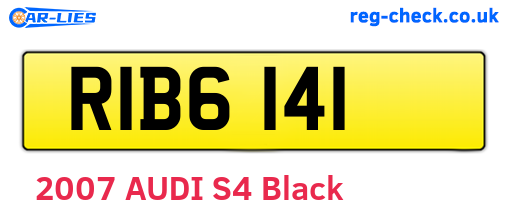 RIB6141 are the vehicle registration plates.