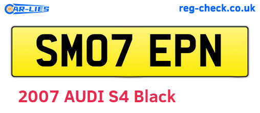 SM07EPN are the vehicle registration plates.