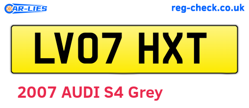 LV07HXT are the vehicle registration plates.