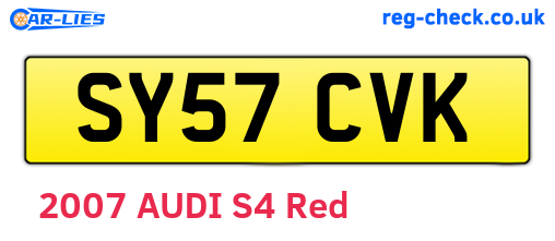 SY57CVK are the vehicle registration plates.