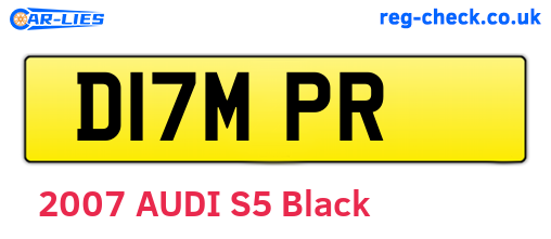 D17MPR are the vehicle registration plates.