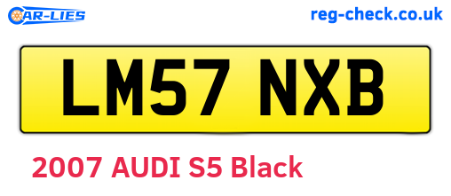 LM57NXB are the vehicle registration plates.