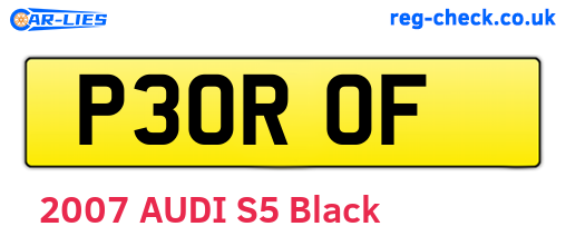 P30ROF are the vehicle registration plates.