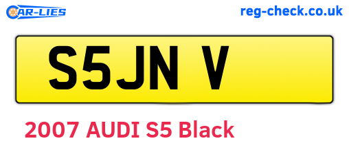 S5JNV are the vehicle registration plates.