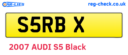 S5RBX are the vehicle registration plates.