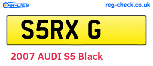 S5RXG are the vehicle registration plates.