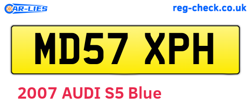 MD57XPH are the vehicle registration plates.