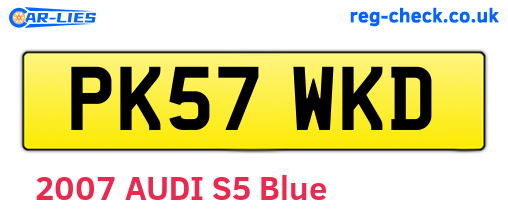 PK57WKD are the vehicle registration plates.
