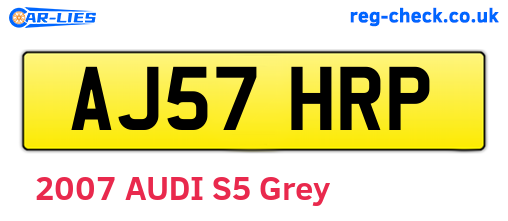 AJ57HRP are the vehicle registration plates.