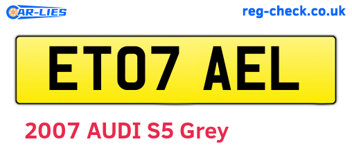 ET07AEL are the vehicle registration plates.