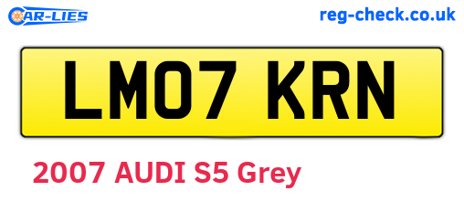LM07KRN are the vehicle registration plates.