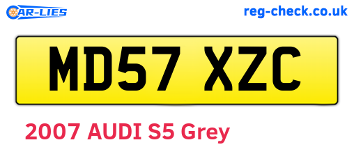 MD57XZC are the vehicle registration plates.