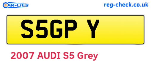 S5GPY are the vehicle registration plates.