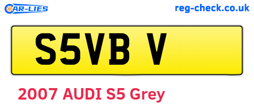 S5VBV are the vehicle registration plates.