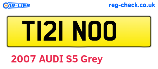 T121NOO are the vehicle registration plates.