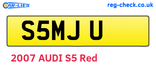 S5MJU are the vehicle registration plates.