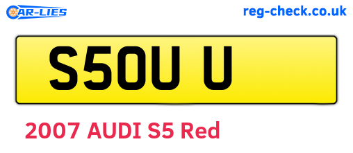 S5OUU are the vehicle registration plates.