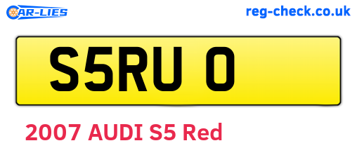 S5RUO are the vehicle registration plates.