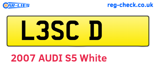 L3SCD are the vehicle registration plates.