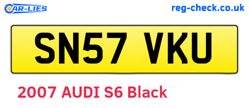 SN57VKU are the vehicle registration plates.