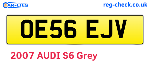 OE56EJV are the vehicle registration plates.
