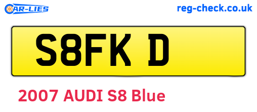 S8FKD are the vehicle registration plates.