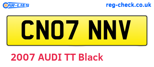 CN07NNV are the vehicle registration plates.