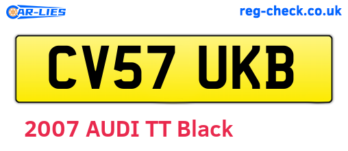 CV57UKB are the vehicle registration plates.