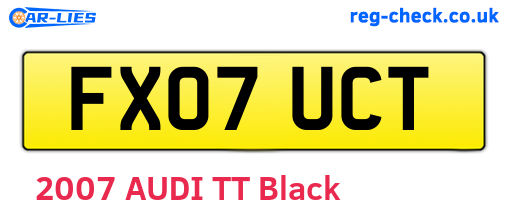 FX07UCT are the vehicle registration plates.